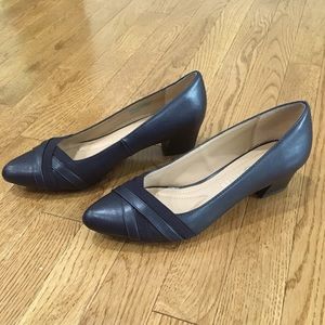 Andrew Geller Olena Navy Blue Dress Shoes